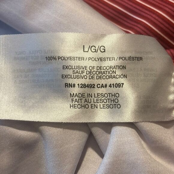 Greg Norman Collection ML75 Stripe Men's Polo Shirt Red Size Large - Picture 6 of 6